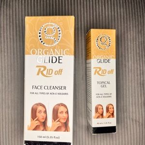 Organic Glide RID-off Face Cleanser and Organic Glide Rid Off Topical Gel